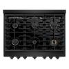 imageZLINE 36 in 52 cu ft Paramount Gas Range with 6 Burner Cooktop and Convection Gas Oven in Black Stainless Steel SGRB36