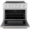 imageZLINE 36 in 52 cu ft Paramount Induction Range with 5 Element Cooktop and Electric Convection Oven in Satin Stainless Steel SINRS36