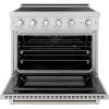 imageZLINE 36 in 52 cu ft Paramount Induction Range with 5 Element Cooktop and Electric Convection Oven in Stainless Steel SINR36