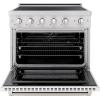 imageZLINE 36 in 52 cu ft Paramount Induction Range with 5 Element Cooktop and Electric Convection Oven in Stainless Steel with White Matte Door SINRWM36