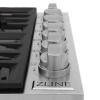 imageZLINE 36 in Gas Cooktop with 6 Brass Burners and Black Porcelain Top RCBR36PBT