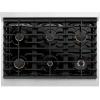 imageZLINE 36 in Paramount Gas Rangetop with 6 Brass Burners and Porcelain Cooktop in Satin Stainless Steel SRTSBR36