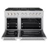 imageZLINE 48 in 67 cu ft Paramount Double Oven Dual Fuel Range with 8 Burner Gas Cooktop in Stainless Steel SDR48