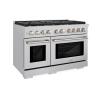 imageZLINE 48 in 67 cu ft Paramount Double Oven Dual Fuel Range with 8 Burner Gas Cooktop in Stainless Steel SDR48