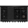 imageZLINE 48 in 67 cu ft Paramount Double Oven Gas Range with 8 Burner Cooktop in Black Stainless Steel SGRB48