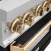 imageZLINE Autograph 36 Legacy Dual Fuel Range w 6 Burners amp Black amp Gold Accents RAZBLM36G