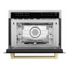 imageZLINE Autograph Edition 24 16 cu ft Builtin Convection Microwave Oven in Stainless Steel and Champagne Bronze Accents
