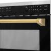 imageZLINE Autograph Edition 24 16 cu ft Builtin Convection Microwave Oven in Stainless Steel and Gold Accents