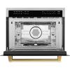 imageZLINE Autograph Edition 24 16 cu ft Builtin Convection Microwave Oven in Stainless Steel and Gold Accents