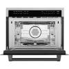 imageZLINE Autograph Edition 24 in 16 cu ft Builtin Convection Microwave Oven in Satin Stainless Steel with Matte Black Accents MWOZ24SSMB