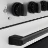 imageZLINE Autograph Edition 24 in 32 cu ft Paramount Induction Range with 3 Element Cooktop and Electric Convection Oven in Satin Stainless Steel with White Matte Door and Matte Black Accents