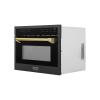 imageZLINE Autograph Edition 30 16 cu ft Builtin Convection Microwave Oven in Black Stainless Steel and Champagne Bronze Accents