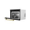 imageZLINE Autograph Edition 30 16 cu ft Builtin Convection Microwave Oven in Black Stainless Steel and Champagne Bronze Accents