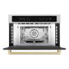imageZLINE Autograph Edition 30 16 cu ft Builtin Convection Microwave Oven in Stainless Steel and Champagne Bronze Accents
