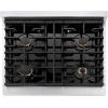 imageZLINE Autograph Edition 30 in 42 cu ft Paramount Gas Range with 4 Burner Cooktop and Convection Gas Oven in Satin Stainless Steel and Champagne Bronze Accents SGRSZ30CB
