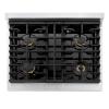imageZLINE Autograph Edition 30 in 42 cu ft Paramount Gas Range with 4 Burner Cooktop and Convection Gas Oven in Satin Stainless Steel and Polished Gold Accents SGRSZ30G