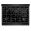 imageZLINE Autograph Edition 36 in 52 cu ft Paramount Gas Range with 6 Burner Cooktop and Convection Gas Oven in Black Stainless Steel and Champagne Bronze Accents SGRBZ36CB