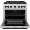 imageZLINE Autograph Edition 36 in 52 cu ft Paramount Gas Range with 6 Burner Cooktop and Convection Gas Oven in Stainless Steel and Matte Black Accents SGRZ36MB
