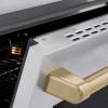 imageZLINE Autograph Edition 36 in 52 cu ft Paramount Induction Range with 5 Element Cooktop and Electric Convection Oven in Satin Stainless Steel with Champagne Bronze Accents SINRSZ36CB