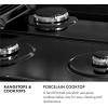 imageZLINE Autograph Edition 36 in Classic Gas Rangetop with 6 Burners and Porcelain Cooktop in Stainless Steel with Champagne Bronze Accents RTZ36CB