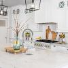 imageZLINE Autograph Edition 36 in Classic Gas Rangetop with 6 Burners and Porcelain Cooktop in Stainless Steel with Polished Gold Accents RTZ36G