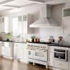 imageZLINE Autograph Edition 48 in 60 cu ft Legacy Dual Fuel Range with 7 Burner Gas Cooktop and 2 Electric Ovens in Satin Stainless Steel and Polished Gold Accents RASZSN48G
