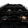 imageZLINE Autograph Edition 48 in 60 cu ft Legacy Dual Fuel Range with 7 Burner Gas Cooktop and 2 Electric Ovens in Stainless Steel with Black Matte Doors and Champagne Bronze Accents RAZBLM48CB