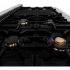 imageZLINE Autograph Edition 48 in 60 cu ft Legacy Dual Fuel Range with 7 Burner Gas Cooktop and 2 Electric Ovens in Stainless Steel with Black Matte Doors and Polished Gold Accents RAZBLM48G