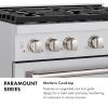 imageZLINE Autograph Edition 48 in 67 cu ft Paramount Double Oven Dual Fuel Range with 8 Burner Gas Cooktop in Stainless Steel and Champagne Bronze Accents SDRZ48CB
