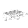 imageZLINE Autograph Edition 48 in Classic Gas Rangetop with 8 Burners and Porcelain Cooktop in Stainless Steel with Champagne Bronze Accents RTZ48CB