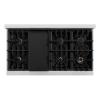 imageZLINE Autograph Edition 48 in Classic Gas Rangetop with 8 Burners and Porcelain Cooktop in Stainless Steel with Polished Gold Accents RTZ48G