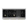 imageZLINE Autograph Edition 60 in 74 cu ft Legacy Dual Fuel Range with 9 Burner Gas Cooktop and 2 Electric Convection Ovens in Satin Stainless Steel and Champagne Bronze Accents RASZSN60CB