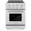imageZLINE 24 in 32 cu ft Paramount Induction Range with 3 Element Cooktop and Electric Convection Oven in Satin Stainless Steel SINRS24