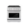 imageZLINE 30 in 42 cu ft Paramount Dual Fuel Range with Gas Cooktop and Electric Convection Oven in Stainless Steel with 4 Brass Burners SDRBR30