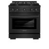 imageZLINE 30 in 42 cu ft Paramount Gas Range with 4 Burner Cooktop and Convection Gas Oven in Black Stainless Steel SGRB30
