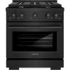 imageZLINE 30 in 42 cu ft Paramount Gas Range with Convection Gas Oven in Black Stainless Steel with 4 Brass Burners SGRBBR30