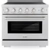 imageZLINE 36 in 52 cu ft Paramount Induction Range with 5 Element Cooktop and Electric Convection Oven in Satin Stainless Steel SINRS36