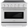 imageZLINE 36 in 52 cu ft Paramount Induction Range with 5 Element Cooktop and Electric Convection Oven in Stainless Steel SINR36