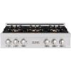 imageZLINE 36 in Classic Gas Rangetop with 6 Burner DuoPro Cooktop in Stainless Steel PCRT36