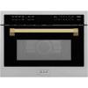 imageZLINE Autograph Edition 24 16 cu ft Builtin Convection Microwave Oven in Stainless Steel and Gold Accents