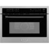imageZLINE Autograph Edition 24 in 16 cu ft Builtin Convection Microwave Oven in Satin Stainless Steel with Matte Black Accents MWOZ24SSMB