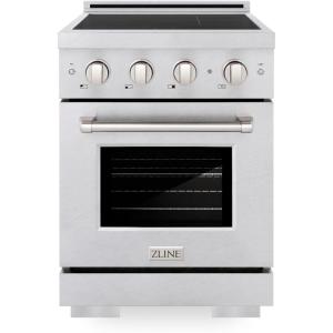 imageZLINE 24 in 32 cu ft Paramount Induction Range with 3 Element Cooktop and Electric Convection Oven in Satin Stainless Steel SINRS24