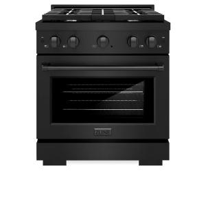 imageZLINE 30 in 42 cu ft Paramount Gas Range with 4 Burner Cooktop and Convection Gas Oven in Black Stainless Steel SGRB30