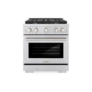 imageZLINE 30 in 42 cu ft Paramount Gas Range with 4 Burner Cooktop and Convection Gas Oven in Stainless Steel SGR30
