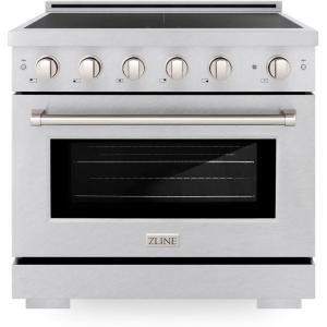 imageZLINE 36 in 52 cu ft Paramount Induction Range with 5 Element Cooktop and Electric Convection Oven in Satin Stainless Steel SINRS36