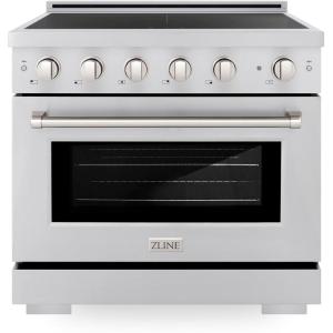 imageZLINE 36 in 52 cu ft Paramount Induction Range with 5 Element Cooktop and Electric Convection Oven in Stainless Steel SINR36