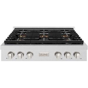 imageZLINE 36 in Paramount Gas Rangetop with 6 Burner DuoPro Cooktop in Satin Stainless Steel PSRTS36