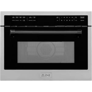 imageZLINE Autograph Edition 24 16 cu ft Builtin Convection Microwave Oven in Stainless Steel and Matte Black Accents