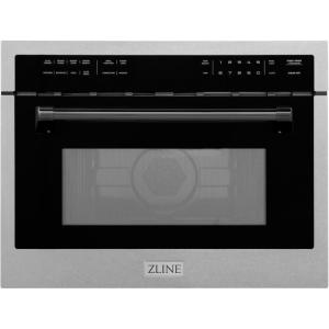 imageZLINE Autograph Edition 24 in 16 cu ft Builtin Convection Microwave Oven in Satin Stainless Steel with Matte Black Accents MWOZ24SSMB
