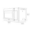 imageZLINE 30 15 cu ft Over the Range Microwave in Stainless Steel with Modern Handle and Set of 2 Charcoal Filters MWOOTRCF30